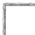 Specchio a figura intera per porta con cornice cromata a onda, con graffi: cornice in polistirene, nessun assemblaggio richiesto