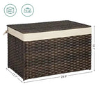Cesto Portaoggetti con Coperchio, Cesto Portaoggetti da 160L (42.3 Gallon), Cesto Portaoggetti in Tessuto con Manici, Pieghevole, Fodera Rimovibile, Struttura in Metallo