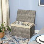Cesto Portaoggetti con Coperchio, Cesto Portaoggetti da 160L (42.3 Gallon), Cesto Portaoggetti in Tessuto con Manici, Pieghevole, Fodera Rimovibile, Struttura in Metallo