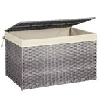 Cesto Portaoggetti con Coperchio, Cesto Portaoggetti da 160L (42.3 Gallon), Cesto Portaoggetti in Tessuto con Manici, Pieghevole, Fodera Rimovibile, Struttura in Metallo