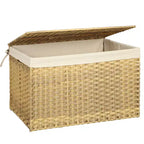 Cesto Portaoggetti con Coperchio, Cesto Portaoggetti da 160L (42.3 Gallon), Cesto Portaoggetti in Tessuto con Manici, Pieghevole, Fodera Rimovibile, Struttura in Metallo