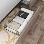 Struttura Letto Queen/Full con Cassetti Contenitori e Porte di Ricarica, Base Letto Imbottita con Testiera Regolabile, Beige