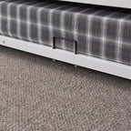 Letto a Castello Nero con Letto Estraibile, Struttura in Metallo Resistente con Sponde di Sicurezza e Scalette Laterali