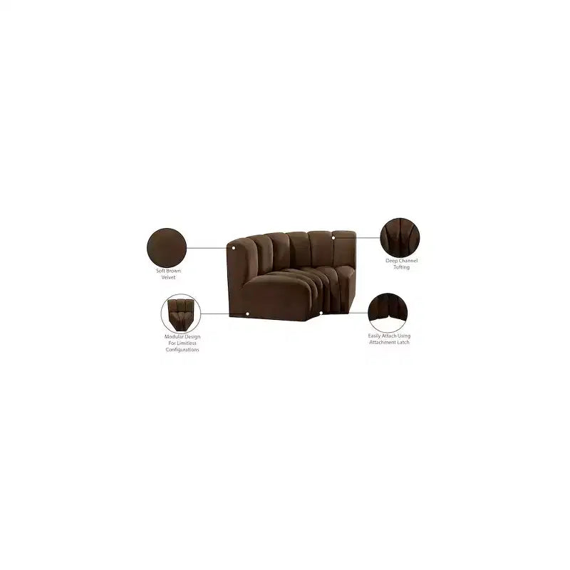 Divano modulare Arc Velvet