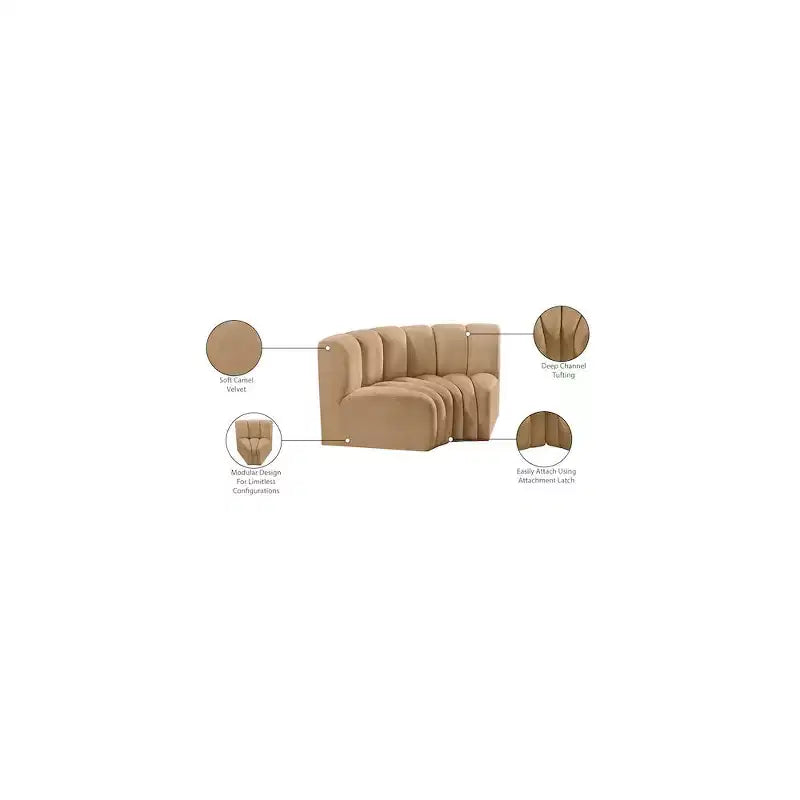 Divano modulare Arc Velvet