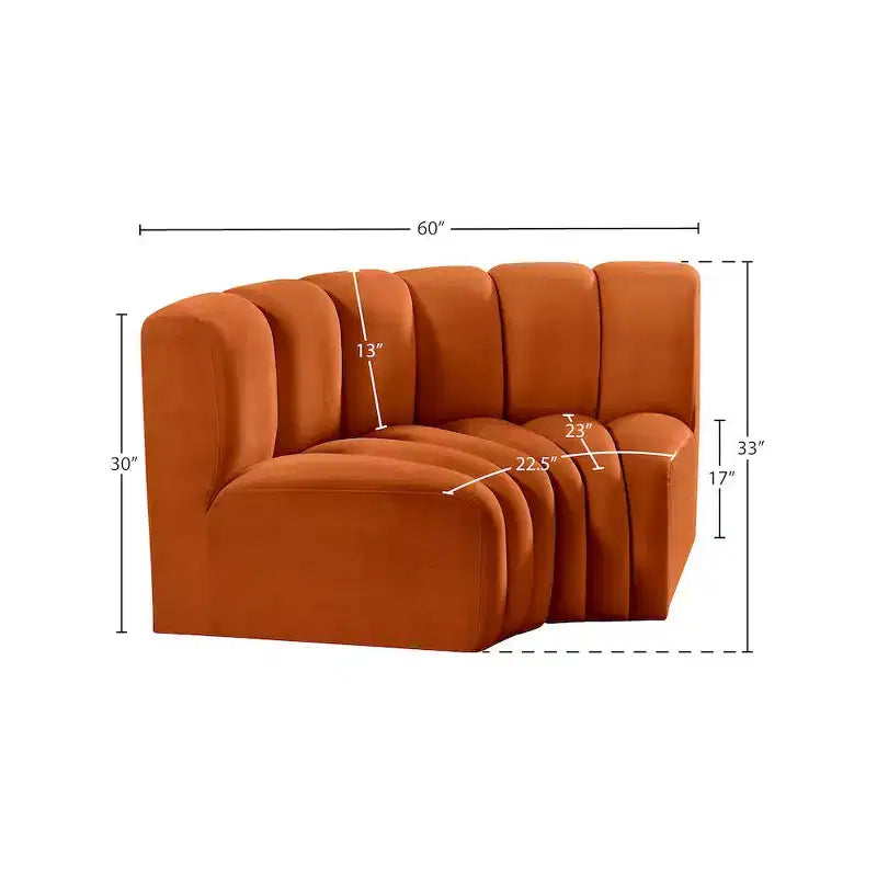 Divano modulare Arc Velvet