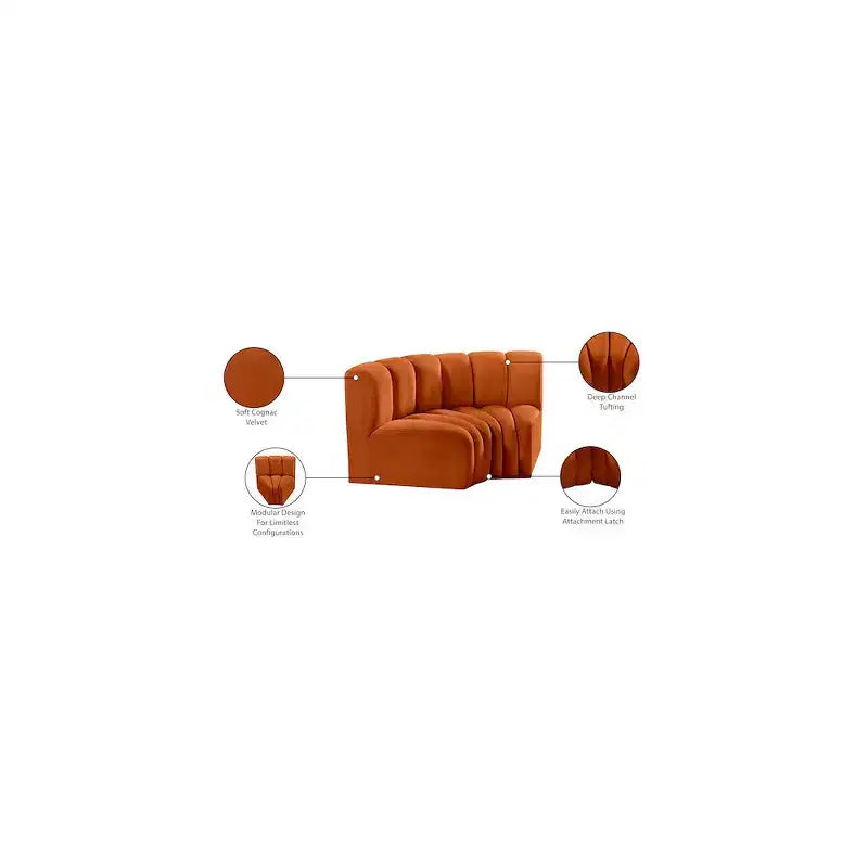 Divano modulare Arc Velvet
