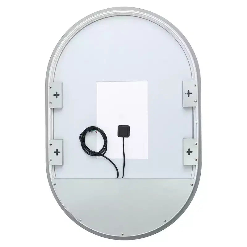 Specchio Ovale a LED in Alluminio da 24" - LMR1007 - Bianco