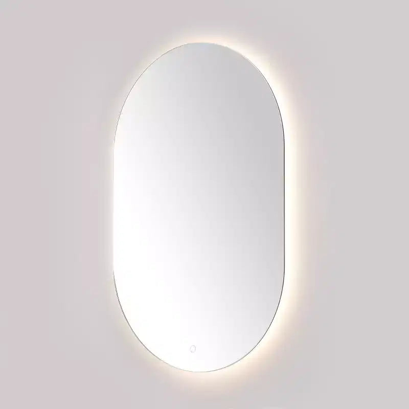 Specchio Ovale a LED in Alluminio da 24" - LMR1007 - Bianco