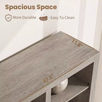 Libreria alta 183 cm con scomparti, Scaffale stile rustico, Libreria con 4 cassetti, Scaffali autoportanti per ufficio o casa
