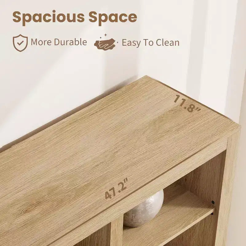 Libreria alta 183 cm con scomparti, Scaffale stile rustico, Libreria con 4 cassetti, Scaffali autoportanti per ufficio o casa