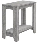 HomeRoots 22 Gray Wood End Table With Shelf