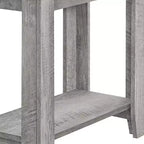 Tavolino in legno grigio con ripiano - 22"