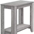 Tavolino in legno grigio con ripiano - 22"