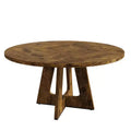 Round Farmhouse Dining Table for 4-6  Wooden Top and Legs, Perfect for Home Dining Room or Living Room