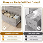 Cassettiera a 5 cassetti per camera da letto, cassettiera verticale in legno alta 50 cm, mobile contenitore indipendente per soggiorno, corridoio, ingresso