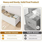 Cassettiera a 5 cassetti per camera da letto, cassettiera verticale in legno alta 50 cm, mobile contenitore indipendente per soggiorno, corridoio, ingresso