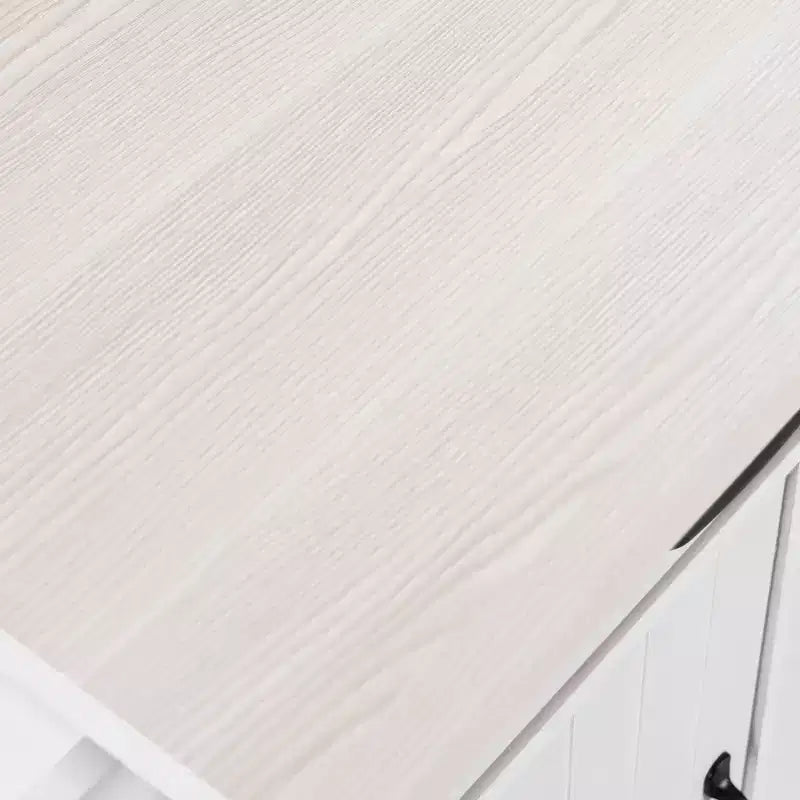 Isola da cucina con contenitore per la spazzatura, anta a ribalta, portaspezie, ripiano regolabile, carrello da cucina con ruote