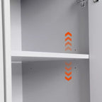 Isola da cucina con contenitore per la spazzatura, anta a ribalta, portaspezie, ripiano regolabile, carrello da cucina con ruote