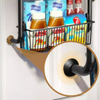 Organizzatore da Appendere alla Porta, Portaoggetti da Dispensa in Metallo a 6 Livelli, Organizer Sospeso per Porta con Cesti Regolabili per Cucina di Casa Lavanderia