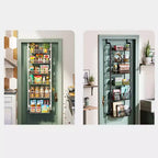 Organizzatore da Appendere alla Porta, Portaoggetti da Dispensa in Metallo a 6 Livelli, Organizer Sospeso per Porta con Cesti Regolabili per Cucina di Casa Lavanderia