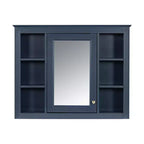 Armadietto a specchio da bagno 35 x 27.5 con 6 ripiani aperti, mobiletto pensile (senza mobiletto sottolavabo)