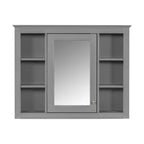 Armadietto a specchio da bagno 35 x 27.5 con 6 ripiani aperti, mobiletto pensile (senza mobiletto sottolavabo)