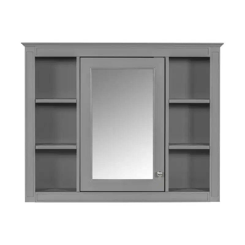 Armadietto a specchio da bagno 35 x 27.5 con 6 ripiani aperti, mobiletto pensile (senza mobiletto sottolavabo)