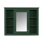 Armadietto a specchio da bagno 35 x 27.5 con 6 ripiani aperti, mobiletto pensile (senza mobiletto sottolavabo)