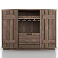 HOMES: Inside + Out Candy Plank Inspired Dining Buffet with Removable Crate Reclaimed Oak: Kitchen Storage, Stemware Rack