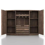 Credenza da Pranzo Ispirata al Candy Plank con Cassetta Rimovibile in Rovere Recuperato: Contenitore da Cucina, Porta Bicchieri
