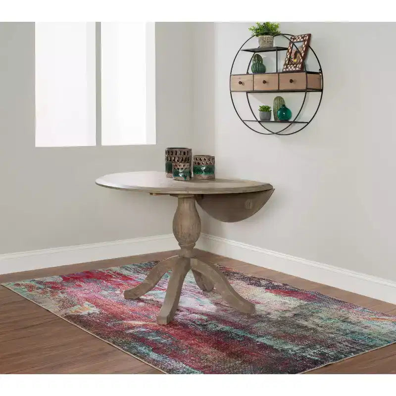 Tavoli da Pranzo Tradizionali Torino Marrone Rustico - : Legno Massello, 4 Posti, 42" Diametro
