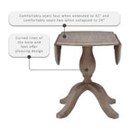 Tavoli da Pranzo Tradizionali Torino Marrone Rustico - : Legno Massello, 4 Posti, 42" Diametro