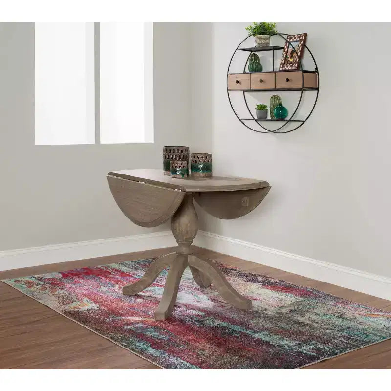 Tavoli da Pranzo Tradizionali Torino Marrone Rustico - : Legno Massello, 4 Posti, 42" Diametro