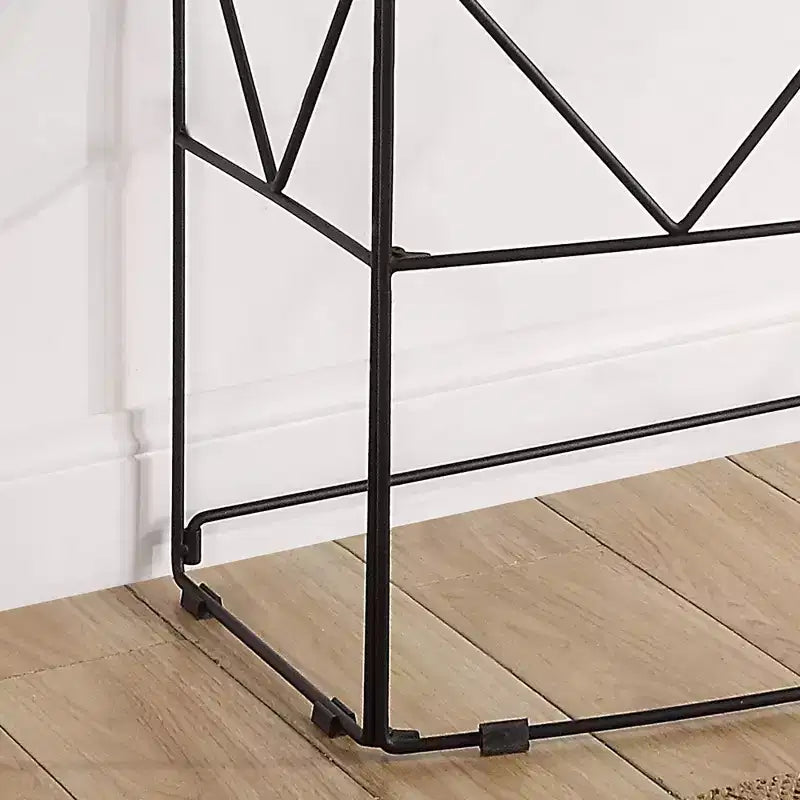 Tavolino rettangolare in noce per divano - : Struttura in acciaio, MDF e impiallacciatura in legno, altezza 76 cm, profilo sottile