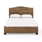 Queen Serena Letto Banana Leaf - : Stile Costiero Compensato e Struttura in Legno, Design Testiera Curvo