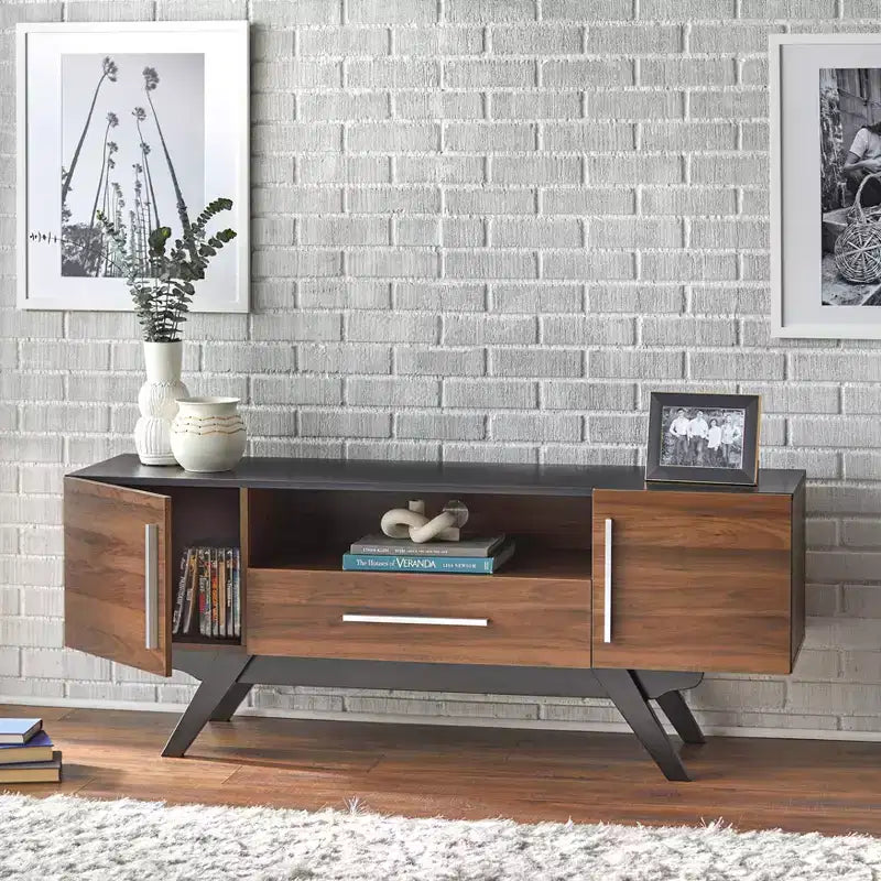 Mobile TV Ashfield Mid-Century Modern per televisori fino a 64 pollici