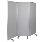 Flash Furniture Double Sided Mobile Magnetic Whiteboard/Cloth Partition with Lockable Casters, 72H x 24W (3 sections included)