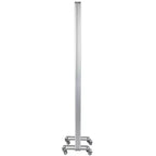 Lavagna magnetica/separé in tessuto mobile bifacciale con ruote bloccabili, 72A x 24L (3 sezioni incluse)
