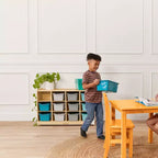 Mobile con 12 scomparti e 15 contenitori frontali a paletta, 3x4, Mobili per bambini