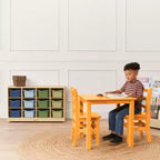 Mobile con 12 scomparti e 15 contenitori frontali a paletta, 3x4, Mobili per bambini