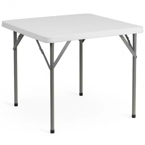 34.25 Square Granite White Plastic Folding Table - Event Folding Table