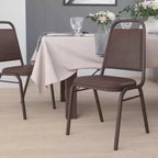 Sedia da banchetto impilabile con schienale trapezoidale - Seduta spessa 1,5 pollici