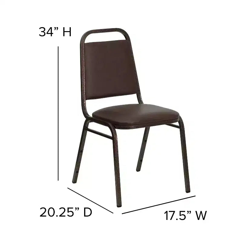 Sedia da banchetto impilabile con schienale trapezoidale - Seduta spessa 1,5 pollici