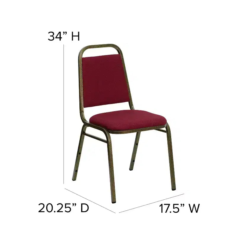 Sedia da banchetto impilabile con schienale trapezoidale - Seduta spessa 1,5 pollici