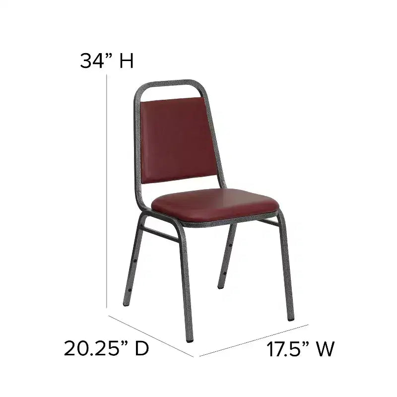 Sedia da banchetto impilabile con schienale trapezoidale - Seduta spessa 1,5 pollici