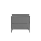 Sedia contemporanea in LeatherSoft con struttura a doppio telaio a barre