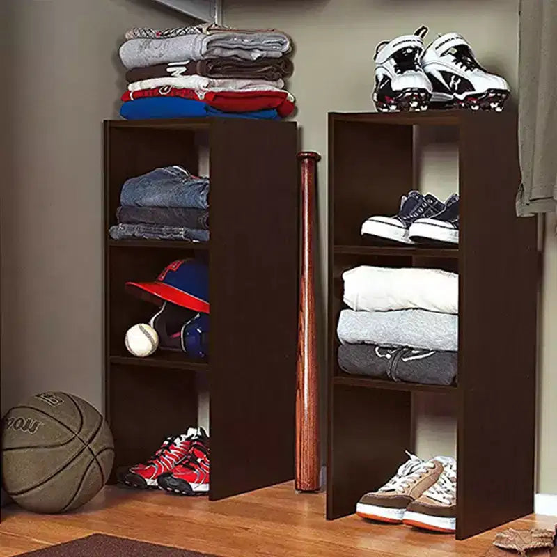 Organizzatore impilabile da 2 cubi per la casa, 79 cm, Espresso (confezione da 2)