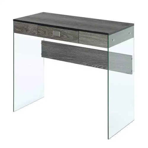 36 Uptown Glass Desk with Drawer