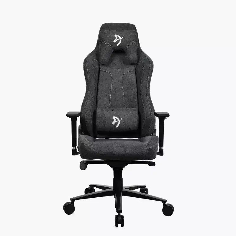 Sedia da ufficio e gaming in tessuto morbido con cuscini di supporto lombare e per il collo morbidi